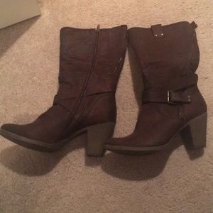 Dark Brown Heeled Boots